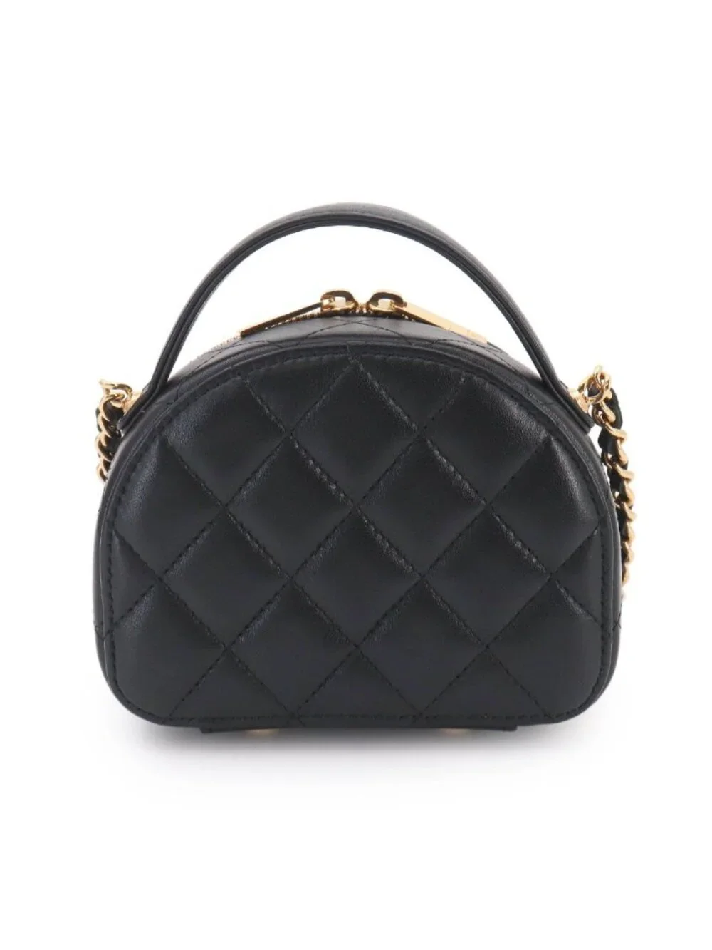 Chanel Quilted Mini Chain Shoulder Bag Lambskin Black